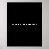 Schwarz-weiß minimalistisch: "Schwarzes Leben zähl Poster (Vorne)