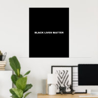 Schwarz-weiß minimalistisch: "Schwarzes Leben zähl