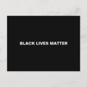 Schwarz-weiß minimalistisch: "Schwarzes Leben zähl Postkarte (Vorderseite)