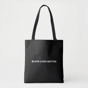 Schwarz-weiß minimalistisch: "Schwarzes Leben zähl Tasche