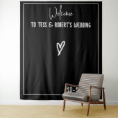 Schwarz-Weiß-Minimalistisch Wandteppich (Beispiel)