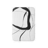 Schwarz-Weiß-Minimalistische Abstrakte Kunst Badematte (Vorderseite Vertikal)