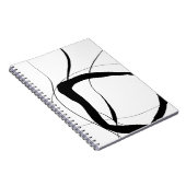 Schwarz-Weiß-Minimalistische Abstrakte Kunst Notizblock (Rechte Seite)