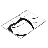 Schwarz-Weiß-Minimalistische Abstrakte Kunst Notizblock (Linke Seite)