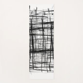 Schwarz-Weiß-Minimalistische Abstrakte Kunst Yogamatte (Vorderseite)