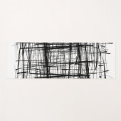 Schwarz-Weiß-Minimalistische Abstrakte Kunst Yogamatte (Vorderseite (Horizontal))