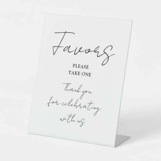 Schwarz-Weiß-Minimalistische, elegante Skriptfavor Sockelschild (Vorderseite)