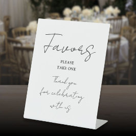 Schwarz-Weiß-Minimalistische, elegante Skriptfavor Sockelschild