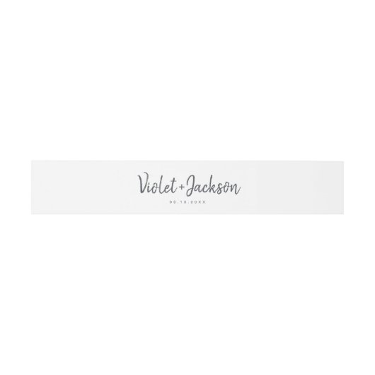 Schwarz-weiß-minimalistische handgeschriebene Hoch Einladungsbanderole (Flach)