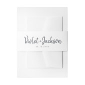 Schwarz-weiß-minimalistische handgeschriebene Hoch Einladungsbanderole (Vorderseite Beispiel)