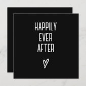 Schwarz-Weiß-Minimalistische Hochzeit Dankeschön K Einladung (Vorne/Hinten)