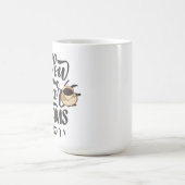 "Schwarz-Weiß-Minimalistische Kalligrafie-Kaffeezu Verwandlungstasse (Zentrum)