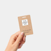 Schwarz-Weiß-Minimalistische Monogramm für Kraft Ausweis (Handheld)