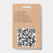 Schwarz-Weiß-Minimalistische Monogramm für Kraft Ausweis (Rückseite)