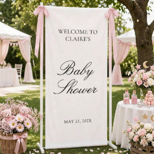 Schwarz-Weiß-Minimalistischer-Script-Baby-Shower-W Banner