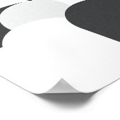 Schwarz-weiß-minimalistisches abstraktes Poster (Ecke)