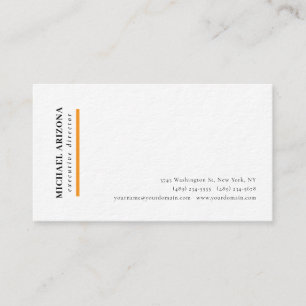 Schwarz Weiß Minimalistisches Einfaches Premium Di Visitenkarte