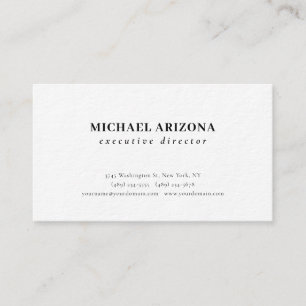 Schwarz Weiß Minimalistisches Einfaches Premium Di Visitenkarte
