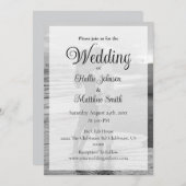 Schwarz-Weiß-Minimalistisches Foto Einladung zur H (Vorne/Hinten)