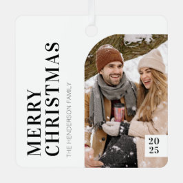 Schwarz-Weiß-Minimalistisches Foto Ornament Aus Metall