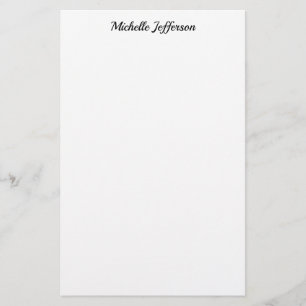 Schwarz-Weiß-Minimalistisches Modernes Design Briefpapier