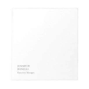 Schwarz-weiß minimalistisches modernes trendy notizblock