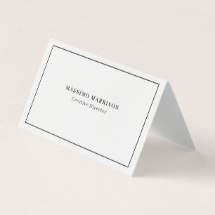 Schwarz-Weiß-Minimalistisches-Professionelles-Mode Visitenkarten