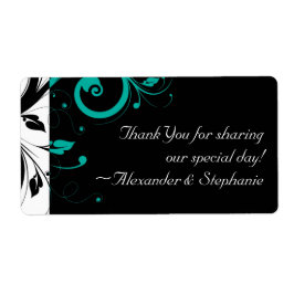 Schwarz-Weiß mit Aquamarinem Rückwärtswirbel