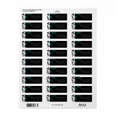 Schwarz-Weiß mit Aquamarinem Rückwärtswirbel (Vorne)