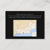 Schwarz-Weiß mit Aquamarinem Rückwärtswirbel Begleitkarte (Rückseite)