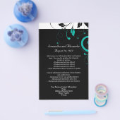 Schwarz-Weiß mit Aquamarinem Rückwärtswirbel Flyer (Einzeln)