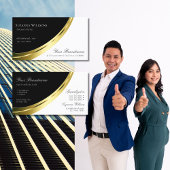 Schwarz-Weiß mit dekorativer Gold-Dekoration Moder Visitenkarte