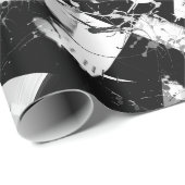 Schwarz-Weiß mit Flecken in der Liebe Geschenkpapier (Rolleneckpunkt)