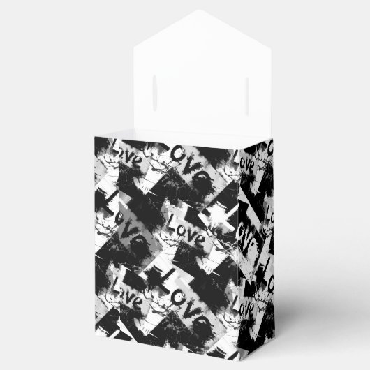 Schwarz-Weiß mit Flecken in der Liebe Geschenkschachtel (Geöffnet)