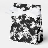 Schwarz-Weiß mit Flecken in der Liebe Geschenkschachtel (Vorderseite)