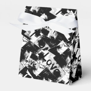 Schwarz-Weiß mit Flecken in der Liebe Geschenkschachtel