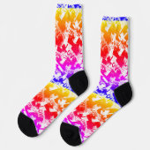 Schwarz-Weiß mit Flecken in der Liebe Socken (Linkes Detail)