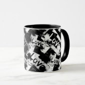 Schwarz-Weiß mit Flecken in der Liebe Tasse (VorderseiteRechts)