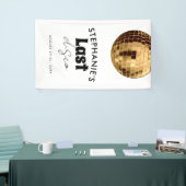 Schwarz-Weiß mit Gold Letzte Disco Banner (Messeveranstaltung)