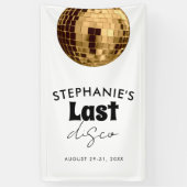 Schwarz-Weiß mit Gold Letzte Disco Banner (Vertikal)