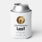 Schwarz-Weiß mit Gold Letzte Disco Dosenkühler (Kanne Vorderseite)