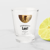 Schwarz-Weiß mit Gold Letzte Disco Schnapsglas (Vorderseite)