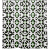 Schwarz & Weiß mit Grün, Verhältnis virtueller Lin Duschvorhang (Vorderseite)