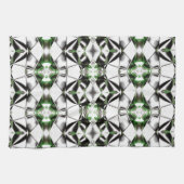 Schwarz & Weiß mit Grün, Verhältnis virtueller Lin Geschirrtuch (Horizontal)