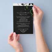 Schwarz-Weiß mit grünem Swirl-Akzent Flyer (Handgriff)