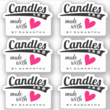 Schwarz-Weiß mit Liebe Rosa Herzkerzen