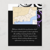 Schwarz-Weiß mit Lila Swirl-Akzent (Rückseite)