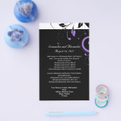 Schwarz-Weiß mit Lila Swirl-Akzent Flyer (Einzeln)