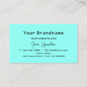 Schwarz-weiß mit Monogram Modern Visitenkarte (Rückseite)