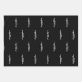 Schwarz-Weiß-Mit Monogramm Geschenkpapier Set (Vorderseite 2)